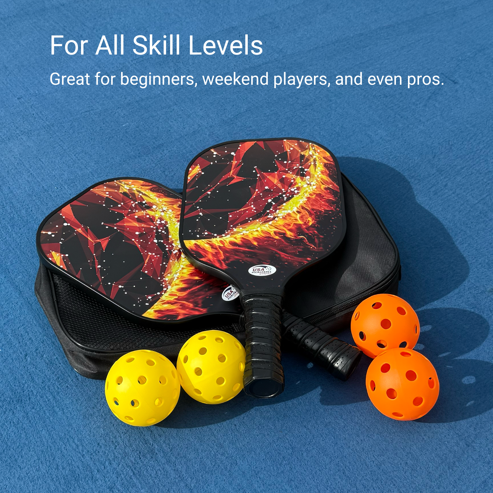Pickleball paddle set for 2