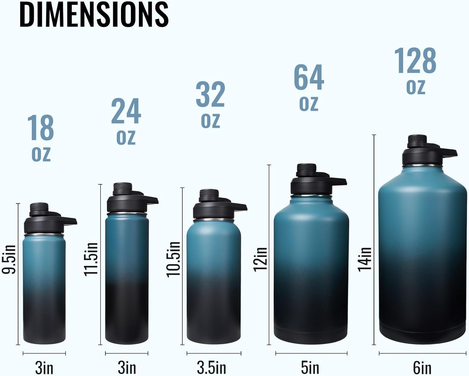 Insulated Water Bottle with Handle
